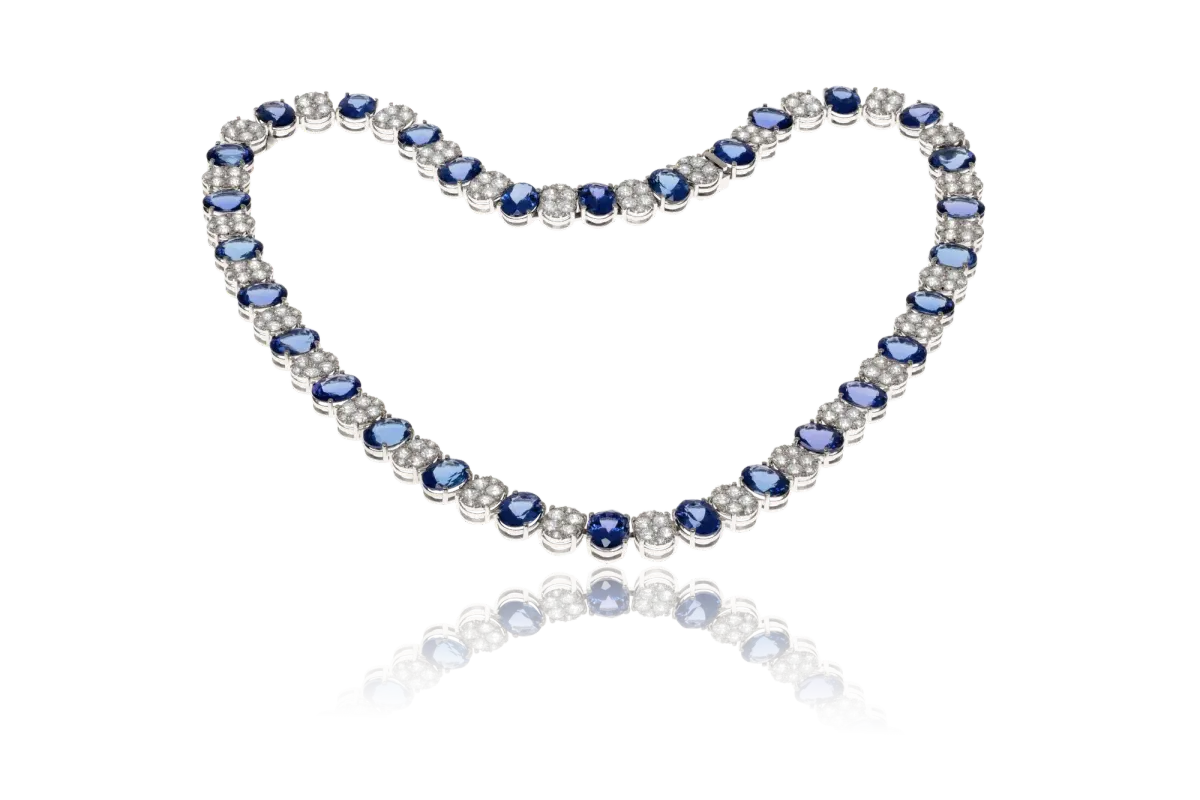Tanzanite And Diamond Necklace view 3