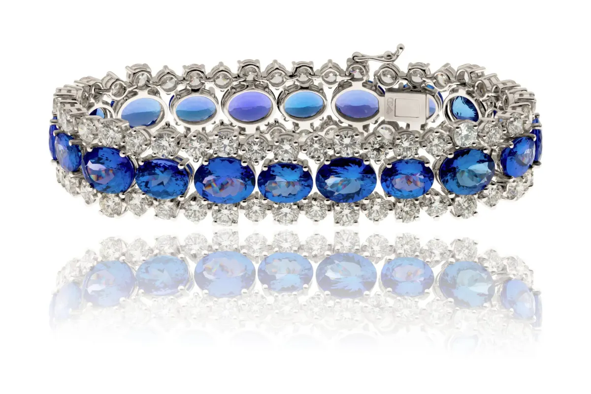 Tanzanite And Diamond Bracelet view 2