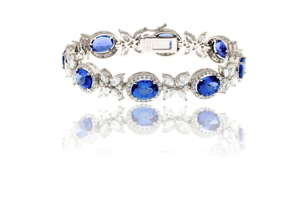 Tanzanite And Diamond Bracelet view 2
