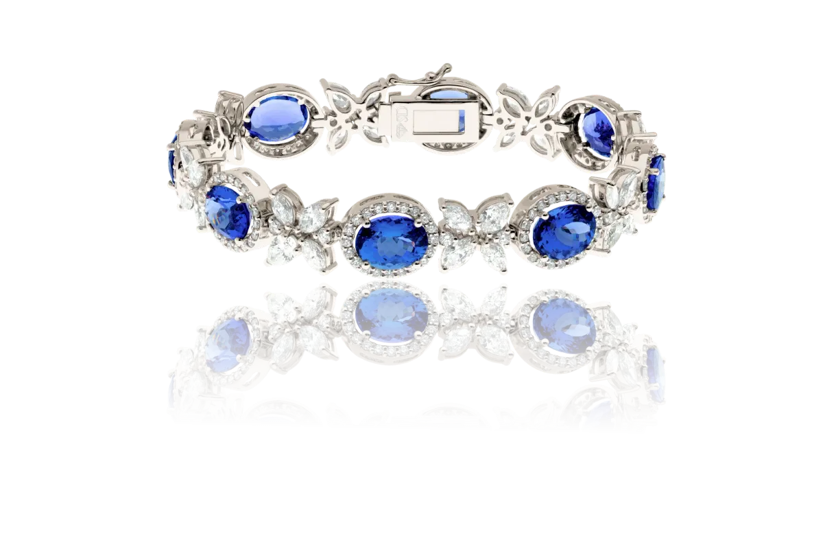 Tanzanite And Diamond Bracelet view 3