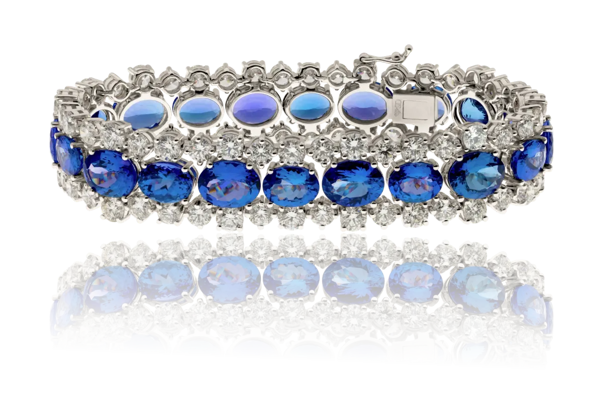 Tanzanite And Diamond Bracelet view 3