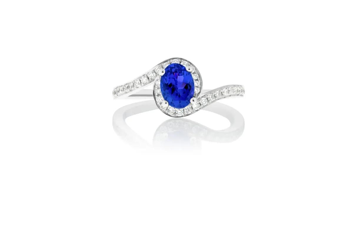 Tanzanite And Diamond Ring view 2